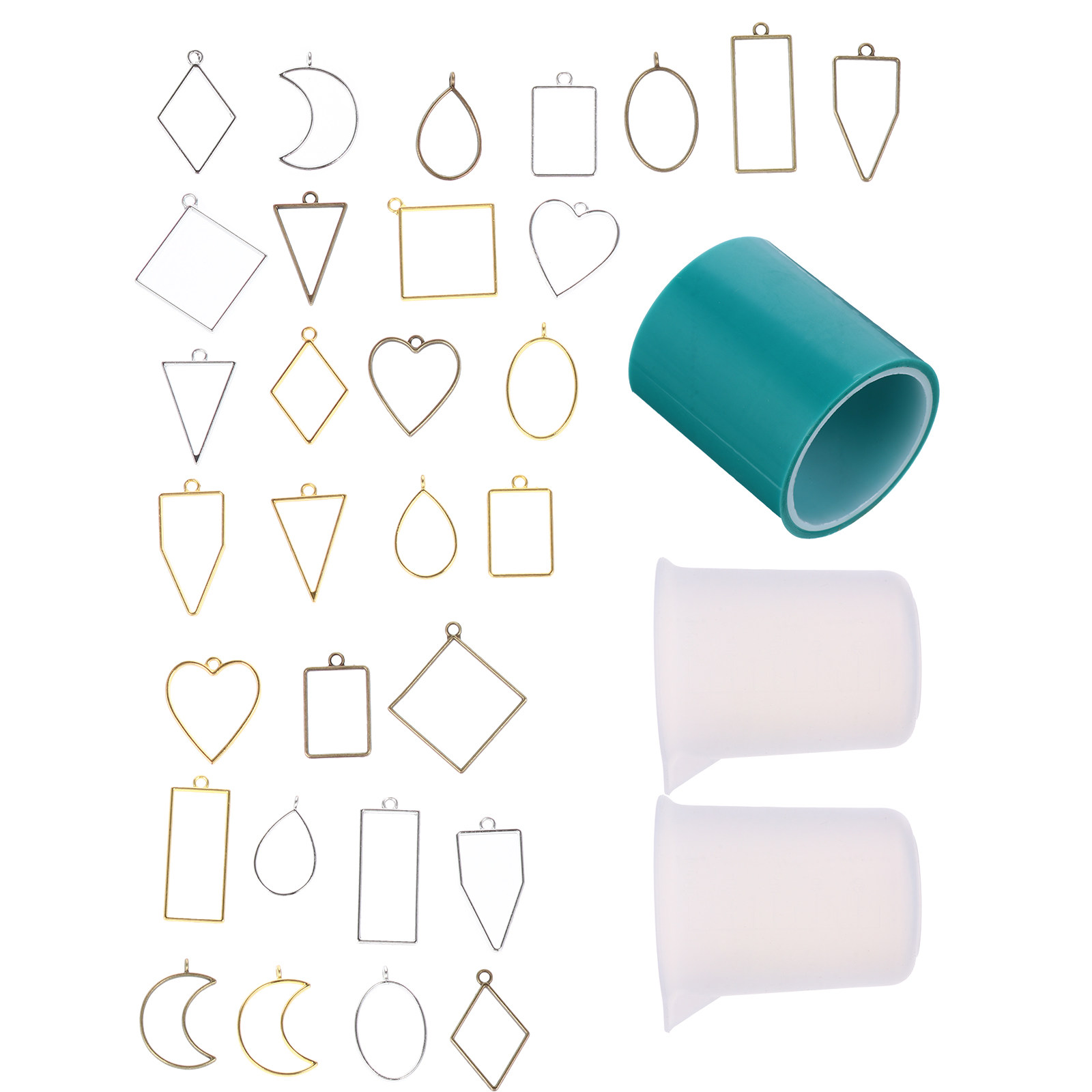 33개입 금속 장식 펜던트 세트, 레진 주얼리 제작용  - Resin Jewelry Kit 리뷰 및 가격