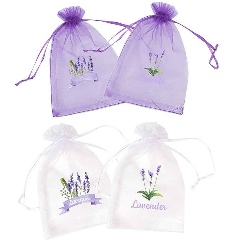 20Pcs 라벤더 패턴 드로스트링 메쉬 가방 말린 꽃  - Dried Flower Bulk 리뷰 및 가격