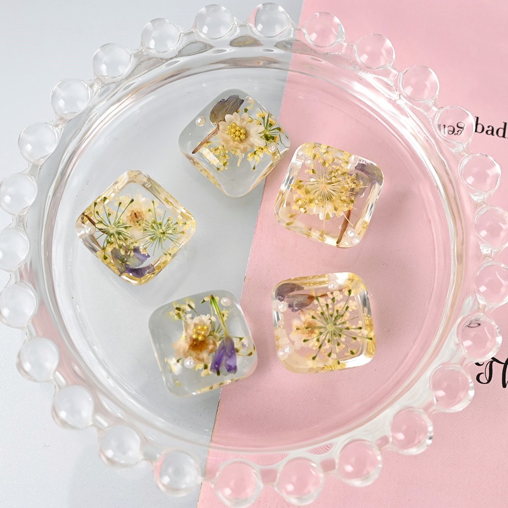 투명 말린 꽃 돔 수지 단추 카보 숑 10pcs DIY - Dried Flower Bulk 리뷰 및 가격