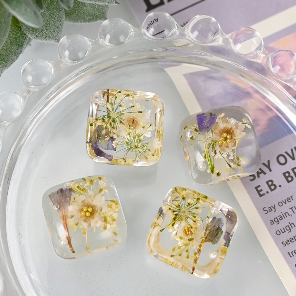 투명 말린 꽃 돔 수지 단추 카보 숑 10pcs DIY - Dried Flower Bulk 리뷰 및 가격