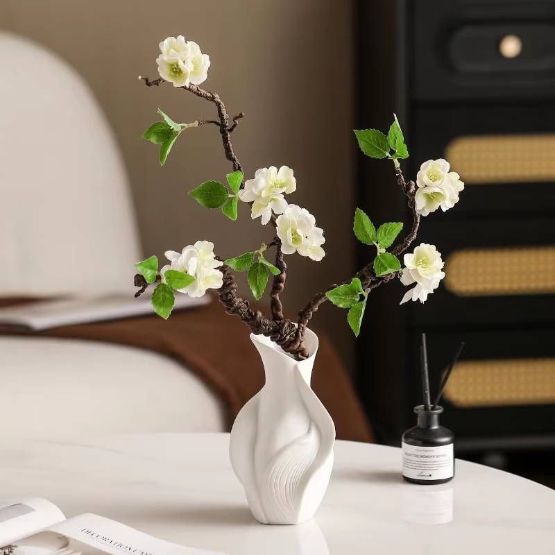 북유럽 세라믹 꽃병 추상 잔디 말린 진짜 꽃 거실 다이 - Dried Flower Bulk 리뷰 및 가격