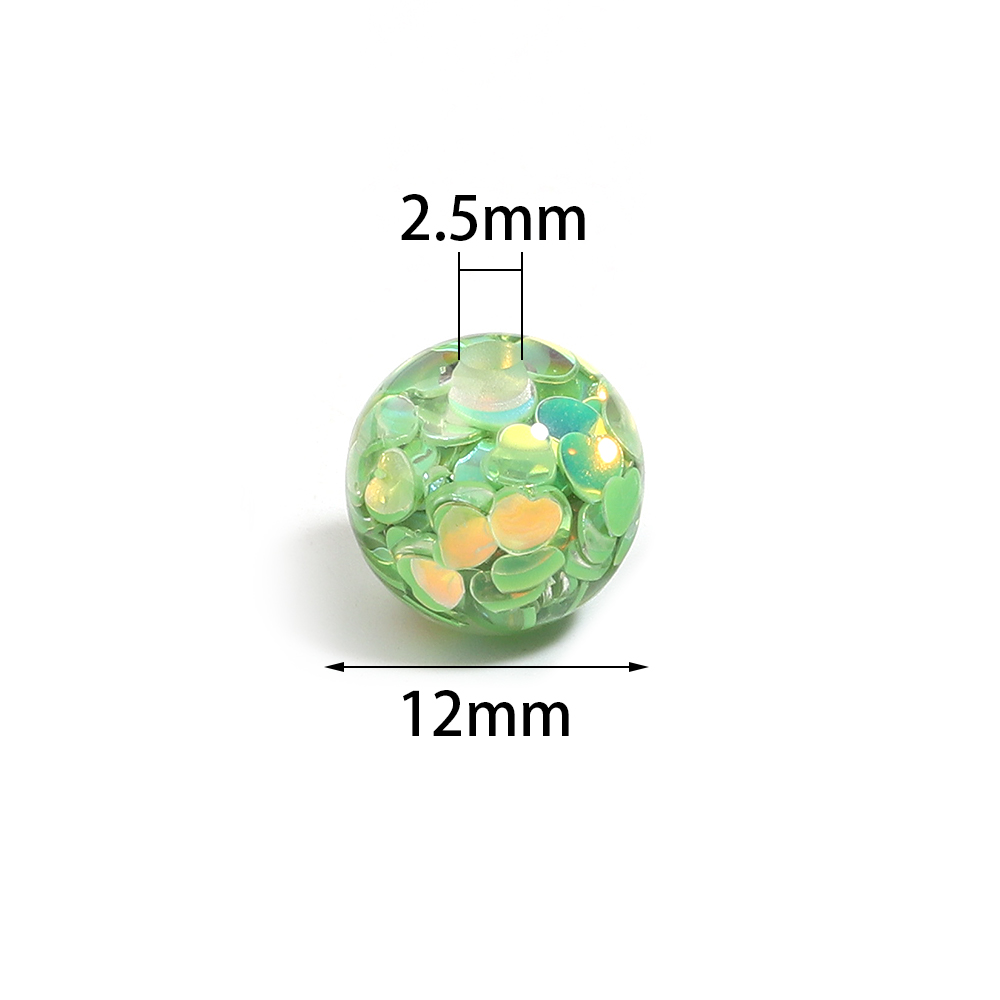 10개입 12mm 레진 하트 스팽글 원형 구슬 수제 D - Resin Craft Supplies 리뷰 및 가격