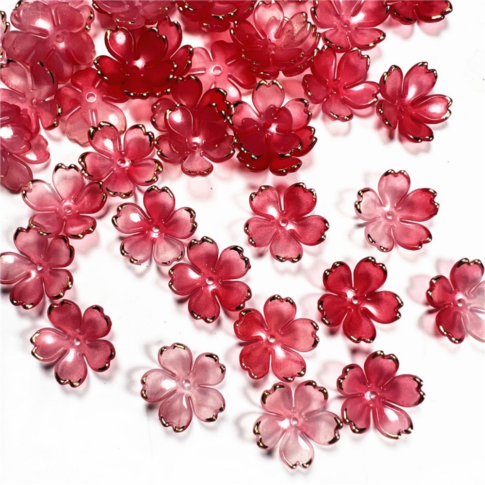 50 개/몫 19mm 아크릴 벚꽃 꽃 구슬 꽃잎 참 커 - Flower Preservation Resin 리뷰 및 가격